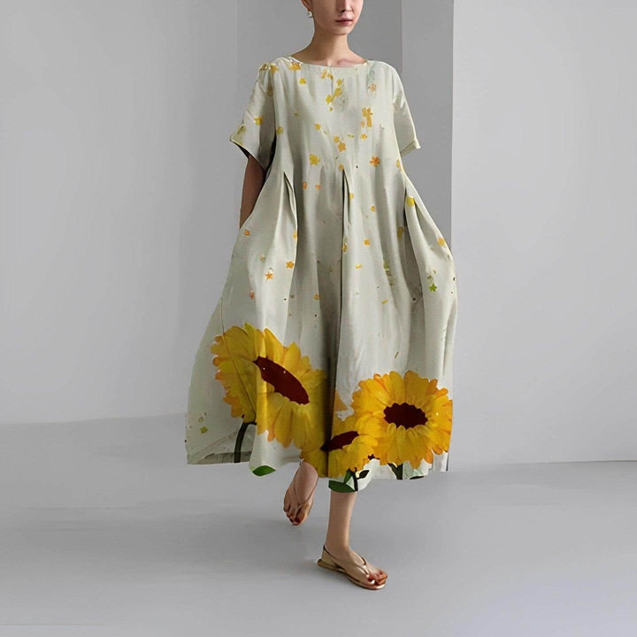 Women's Floral Casual Loose Swing Dress