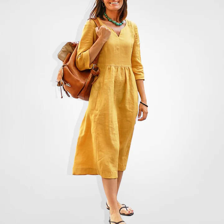 Women's Casual Midi Dress in Light Pink