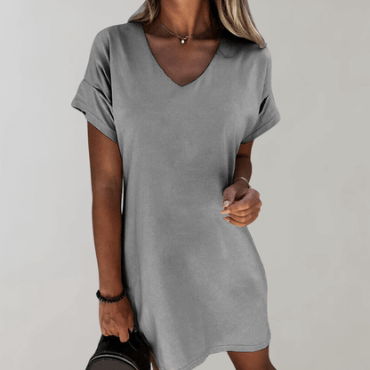 Women's Casual Mini Dress - Short Sleeve