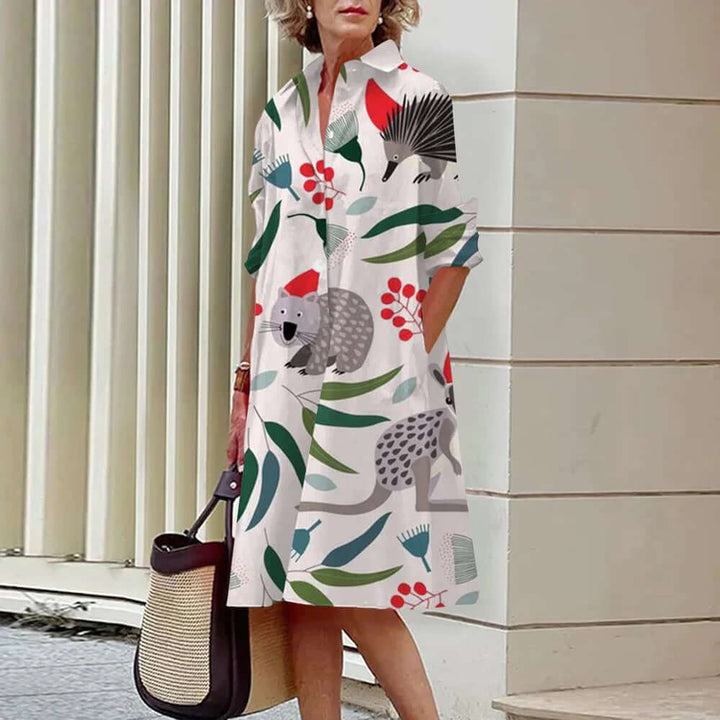 Elegant Polyester Knee-Length Dress