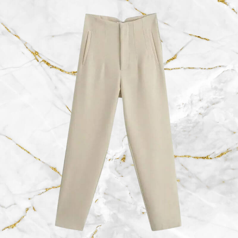 Women's Vintage High-Waist Pencil Pants