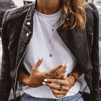 Women's Slim Fit Stand Collar PU Jacket