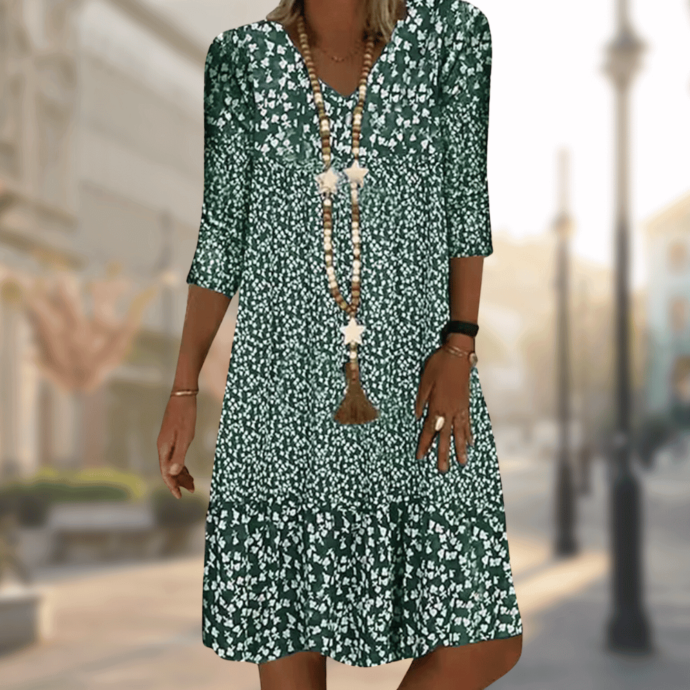 Floral Print Midi Dress - Summer Comfort