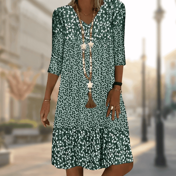 Floral Print Midi Dress - Summer Comfort