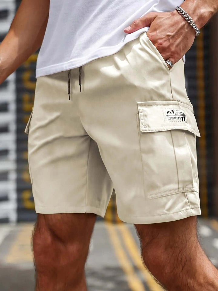 Men's Lightweight Cargo Shorts with Elastic Waist