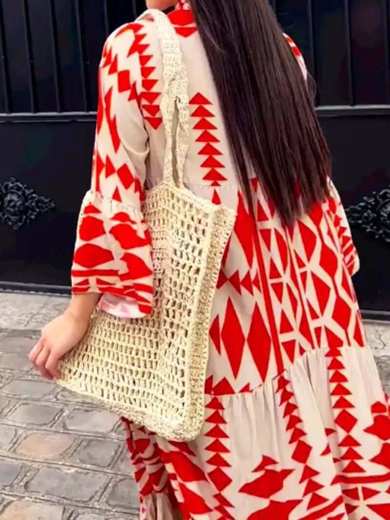 Women's Geometric Maxi Dress