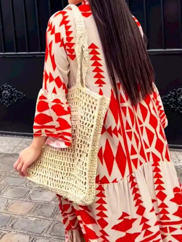 Women's Geometric Maxi Dress