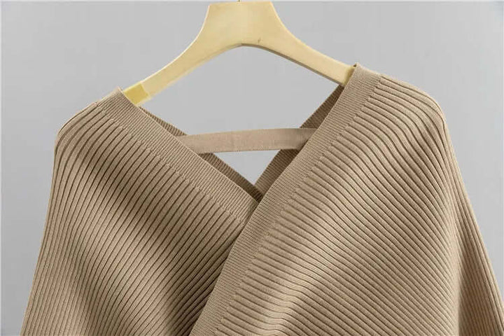 Women's Ribbed Knit Lounge Set with Harem Pants
