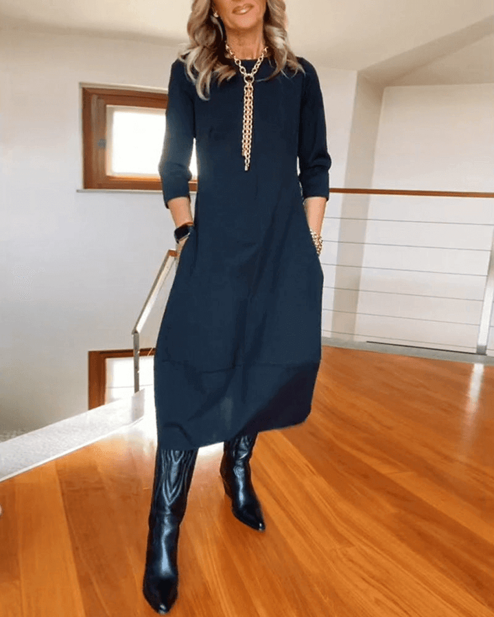 Women's Pleated Midi Dress