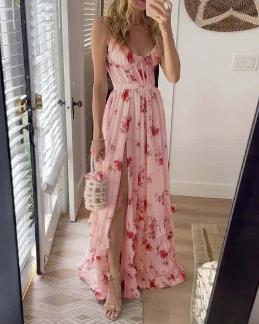 Women's Lace Floral Midi Dress