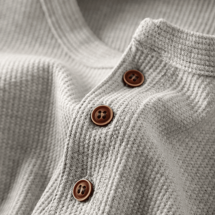 Men's Soft Cotton Henley Neck Shirt