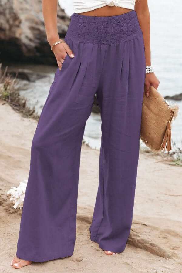 Cotton Linen Slim Fit Trousers