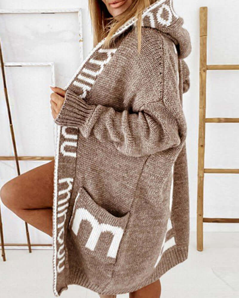 Women's Loose Hooded Cardigan