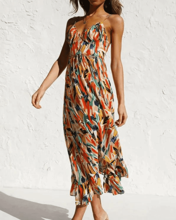Women's Floral Print Midi Dress