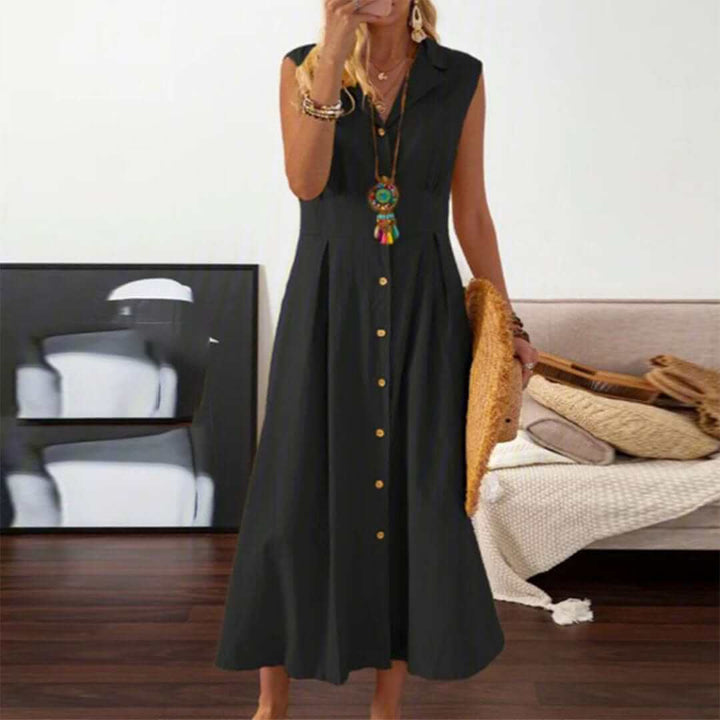 Flowing Maxi Dress - Premium Polyester