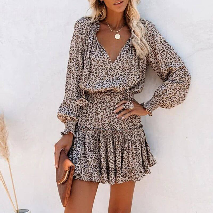 Leopard Print Midi Dress
