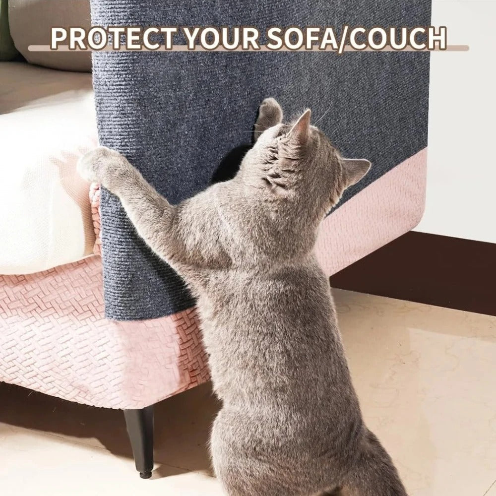 DIY Universal Cat Scratch Guard, durable fabric protector in beige, cut to fit, blends with furniture for stylish pet demarca