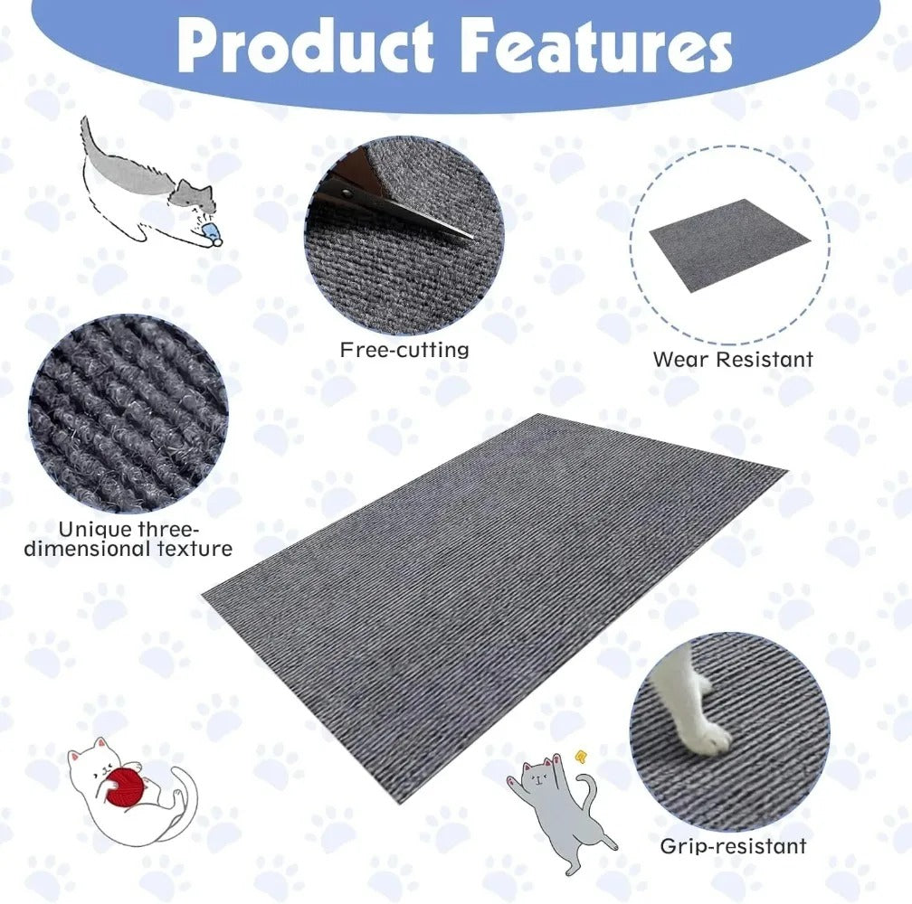 DIY Universal Cat Scratch Guard, durable fabric protector in beige, cut to fit, blends with furniture for stylish pet demarca