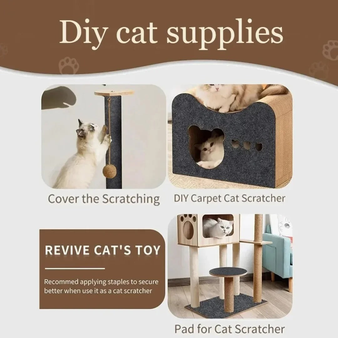 DIY Universal Cat Scratch Guard, durable fabric protector in beige, cut to fit, blends with furniture for stylish pet demarca