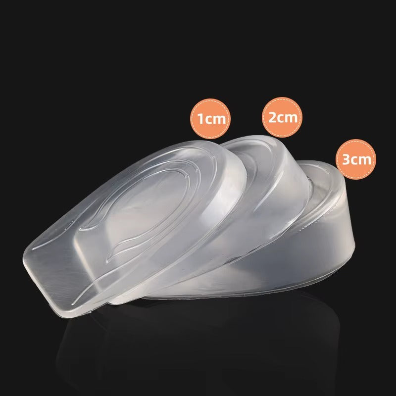 Unisex Silicone Gel Heel Inserts - Height and Comfort Boost