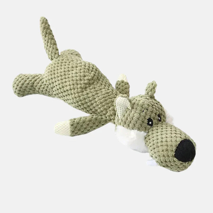 Durable dog toy for strong teeth, robust texture, designed for chewing and fetching, ideal for vigorous play sessions.