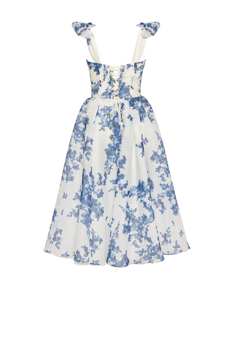Elegant Blue Midi Dress