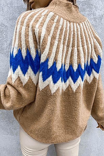 Women's Printed Collar Sweater