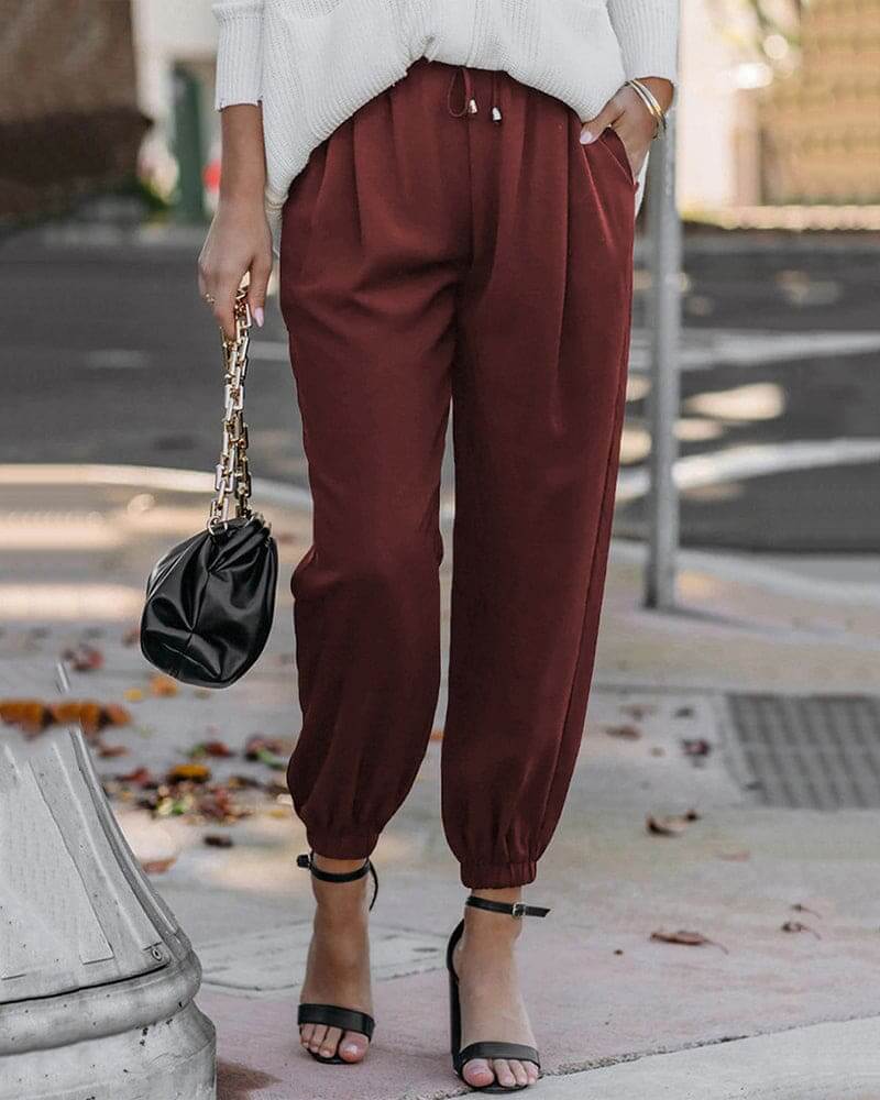 Women's Casual Drawstring Trousers