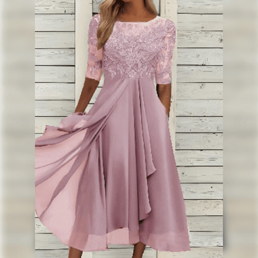 Sleeveless A-Line Cotton Blend Dress