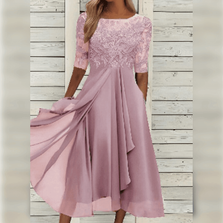 Sleeveless A-Line Cotton Blend Dress