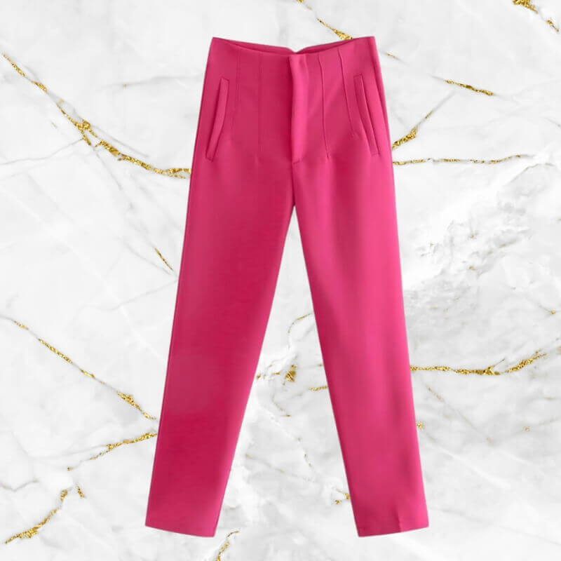 Women's Vintage High-Waist Pencil Pants