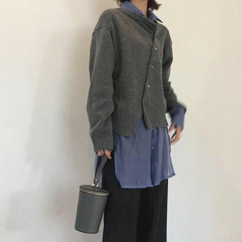 Elegant Women's Cashmere Blend Cardigan
