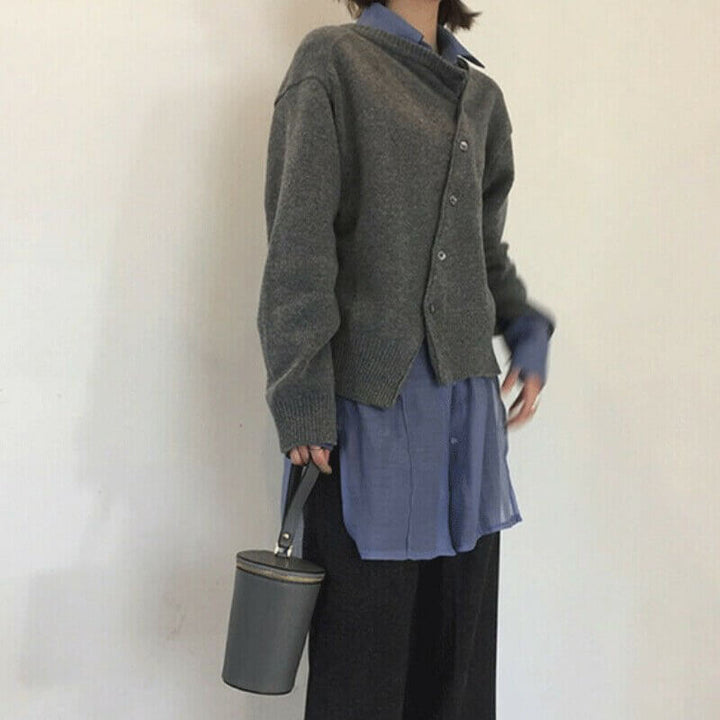 Elegant Women's Cashmere Blend Cardigan