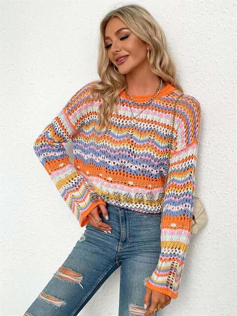 Women's Loose Stitch Knitted Jumper