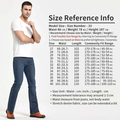 Men's Bootcut Stretch Denim Jeans