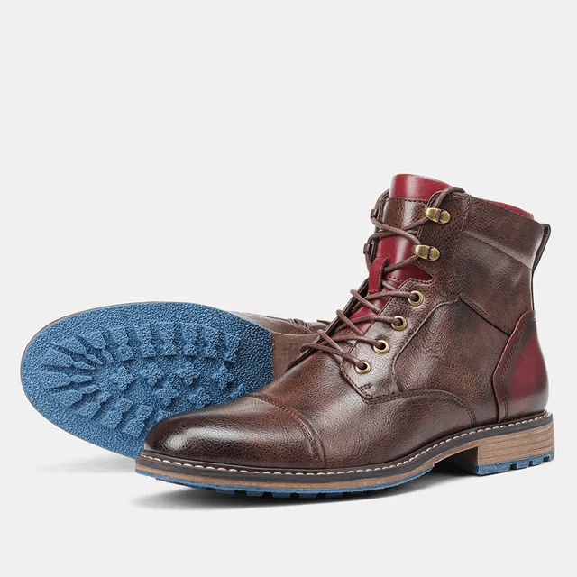 Men's Durable PU Leather Ankle Boots