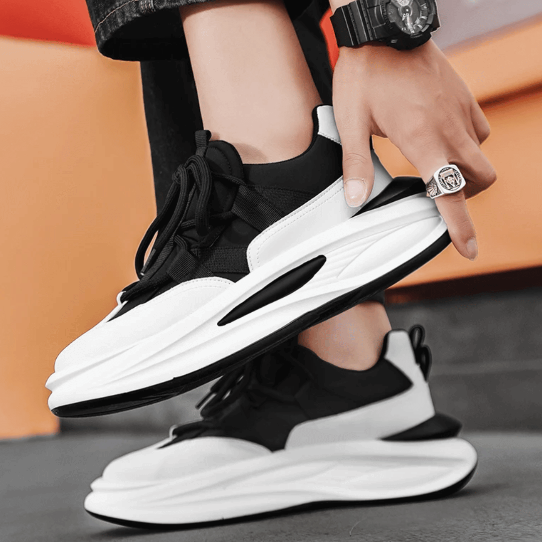 Men's Chunky Trainers Cushioned Sole Lace-Up