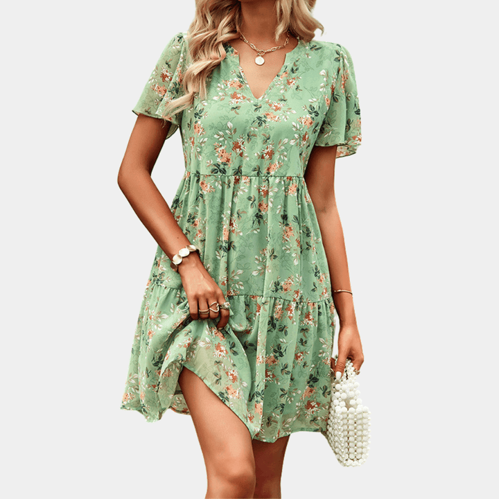 Floral Print Mini Summer Dress