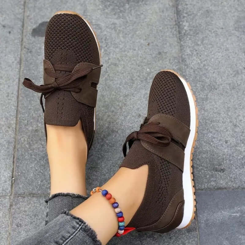 Women's Breathable Mesh Lace-Up Orthopedic Shoes