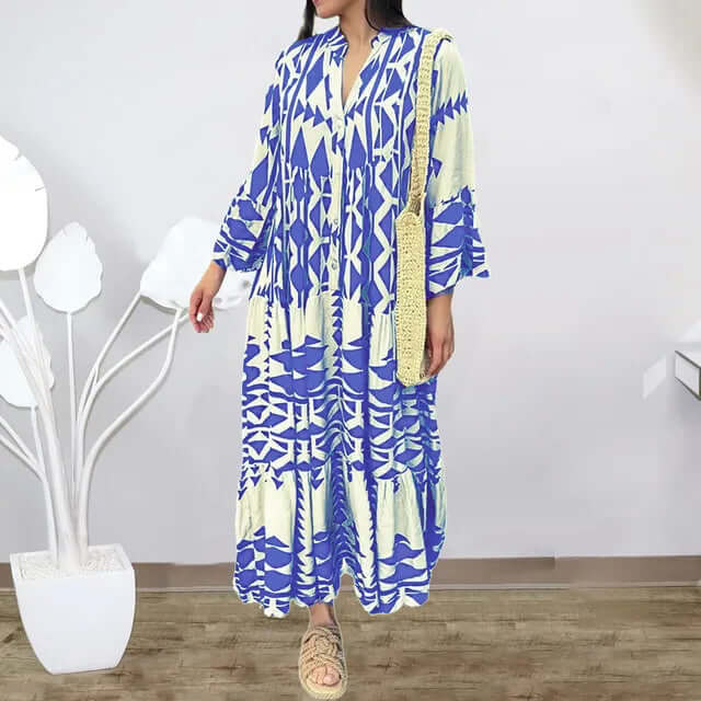 Women's Geometric Maxi Dress