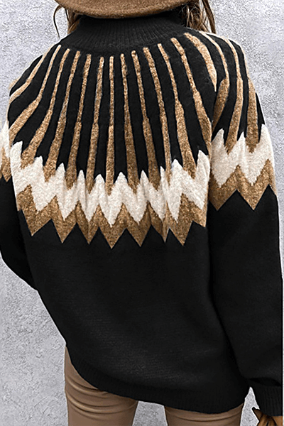 Women's Printed Collar Sweater