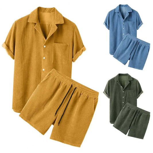 Men's Corduroy Casual Two-Piece Set