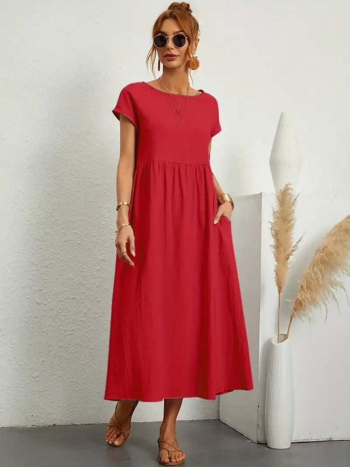 Summer Sleeveless Dress with Handbag