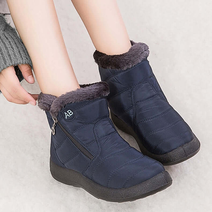 Women's Warm Winter Snow Boots with Fur Trim