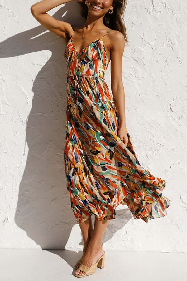 Women's Floral Print Midi Dress