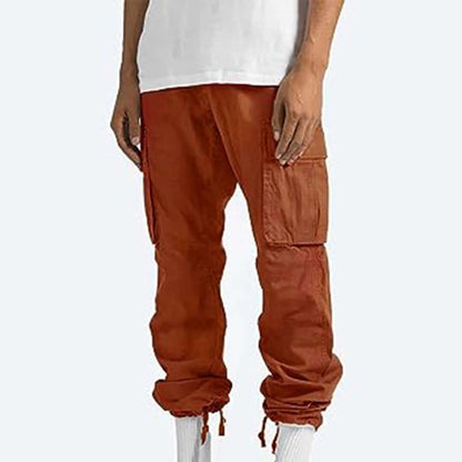 Men's Casual Cargo Trousers with Multiple Pockets