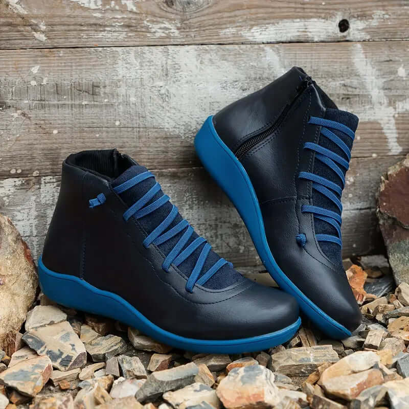 Orthopedic Leather Zip Shoes