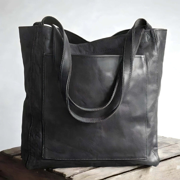 Vintage Leather Handbag - Timeless Chic
