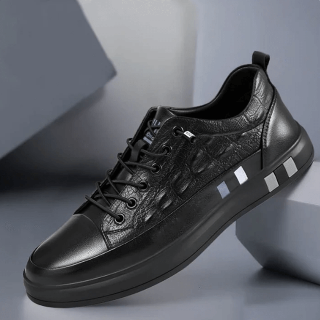 Men's Quilted Low-Top Leather Trainers