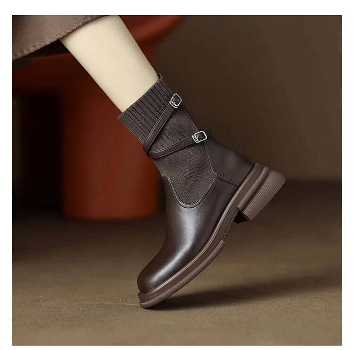 Women's Retro Platform Heel Boots